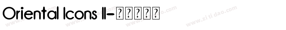 Oriental Icons II字体转换